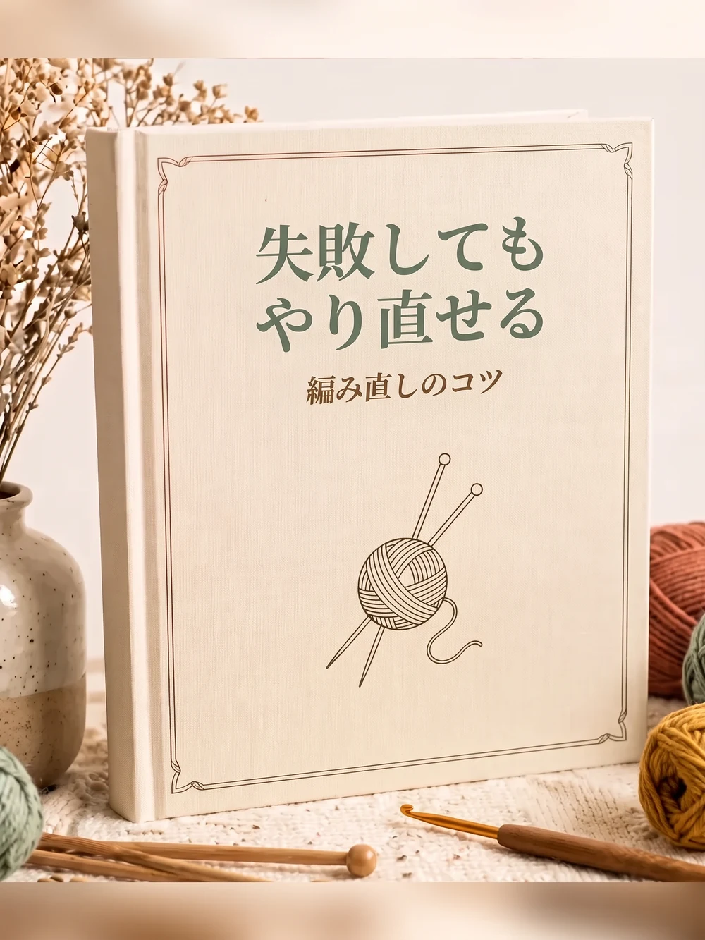 プレゼント1：失敗してもやり直せる：編み針で目を拾う