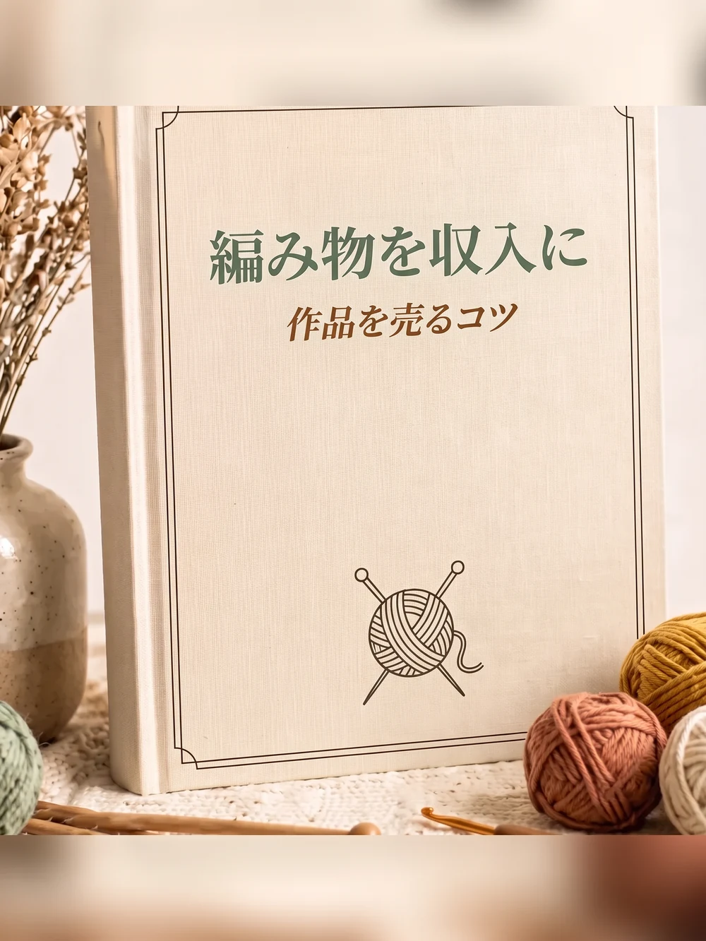 プレゼント2：編み物を収入に：売り場に並ぶ作品